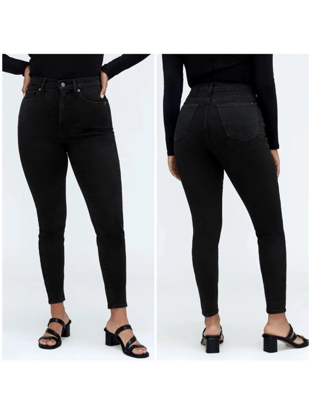 Everlane Jeans Womens 29 The Curvy Way High Skinny Black New Organic Denim